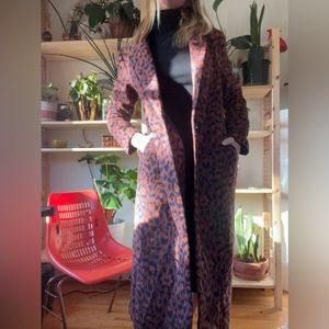 Anthropologie “See u soon” ultra soft leopard print duster jacket